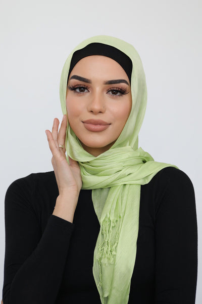 Light deals green scarf