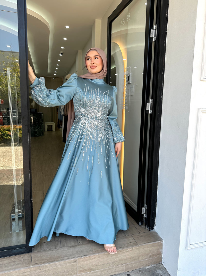 MIRA FORMAL DRESS- TURQUOISE