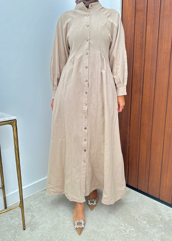 AQILLA BUTTON DRESS