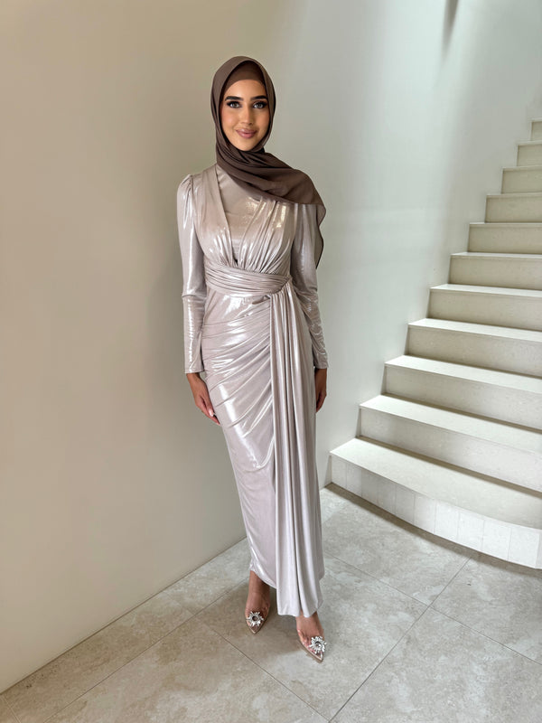 LINA METALLIC FORMAL DRESS