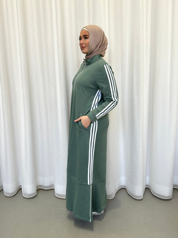 SPORTY ABAYA WITH ZIPPER