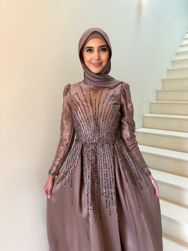 SHAIMA FORMAL DRESS- MAUVE