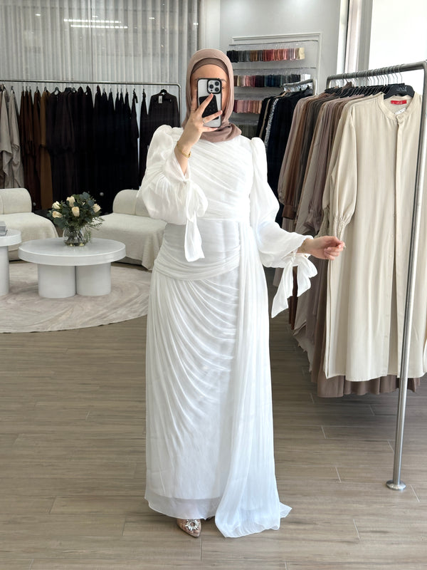 LAYAN FORMAL DRESS-WHITE