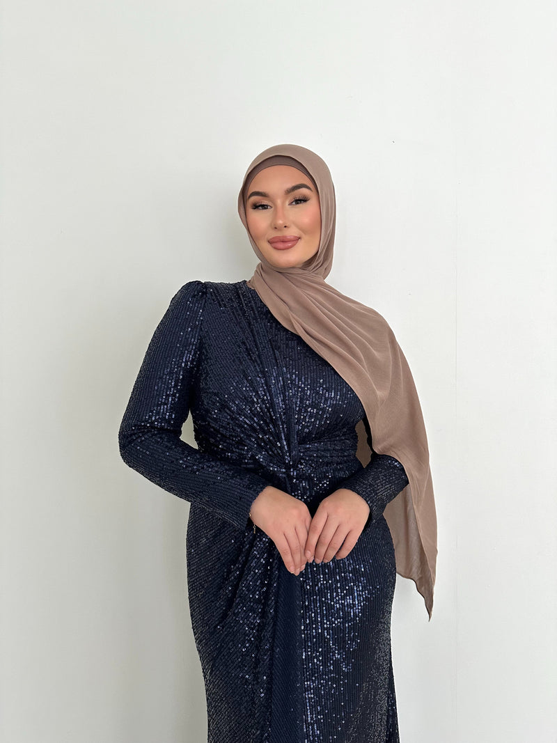 TAMANA SEQUINS DRESS-NAVY