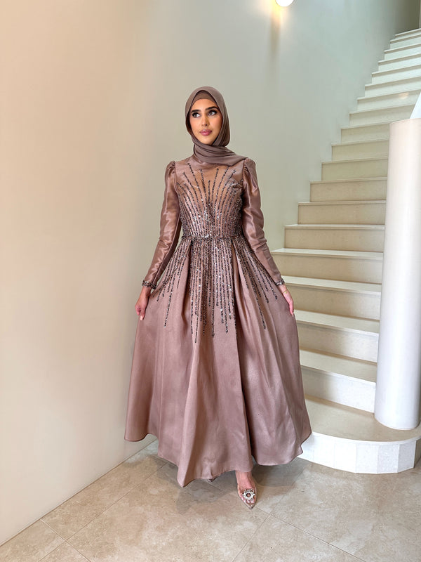 SHAIMA FORMAL DRESS- MAUVE