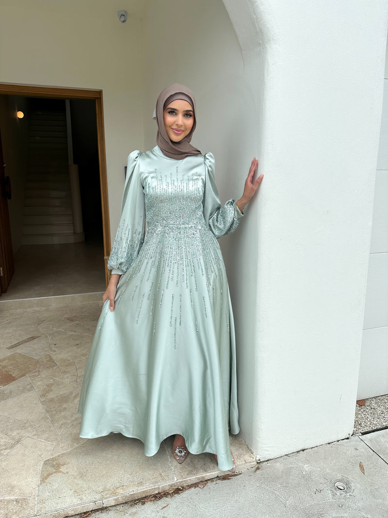 MIRA FORMAL DRESS-MINT