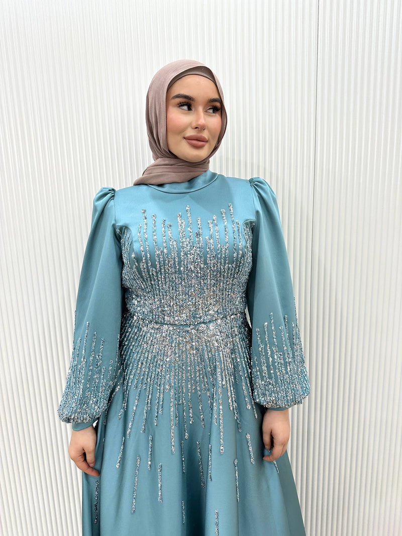 MIRA FORMAL DRESS- TURQUOISE