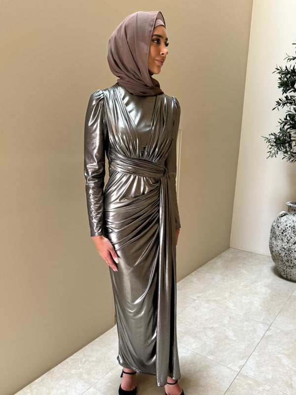 LINA METALLIC FORMAL DRESS