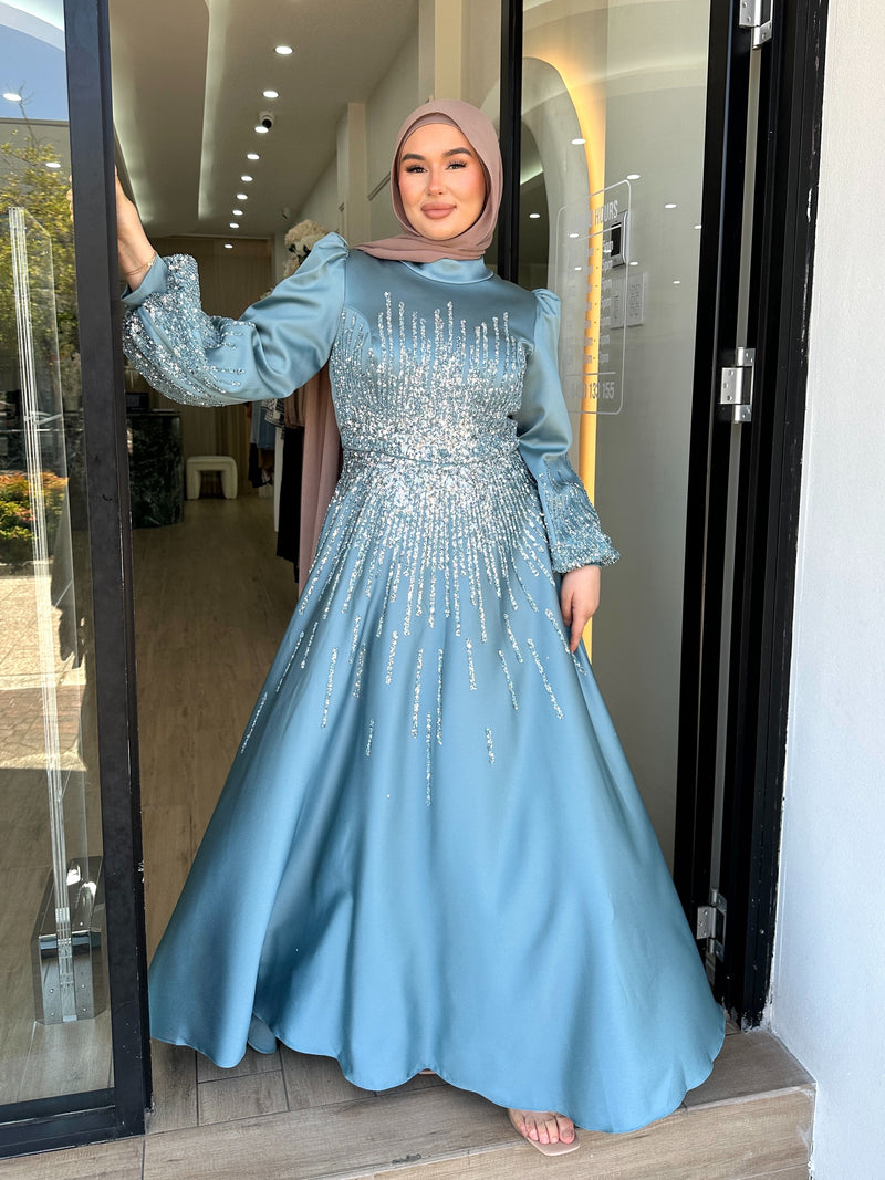 MIRA FORMAL DRESS- TURQUOISE