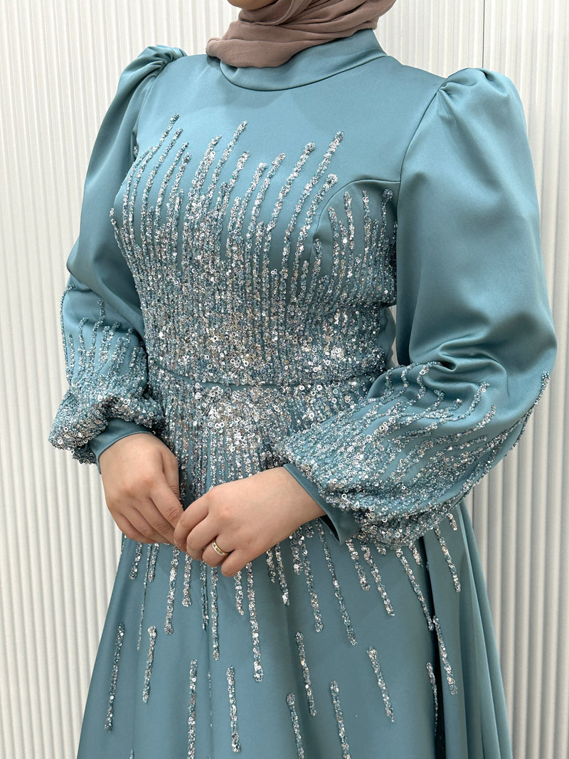 MIRA FORMAL DRESS- TURQUOISE