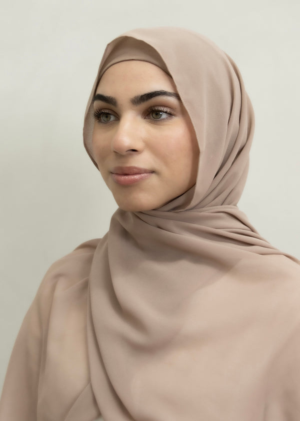 CREPE NUTMEG SCARF & COTTON CAP SET