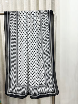 KEFFIYEH PRINT CHIFFON SCARF