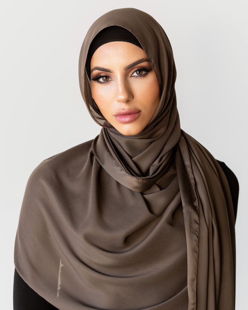 SILK LOOK WALNUT SCARF